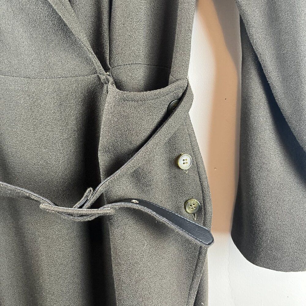 Bigio Olive Green Vintage Wrap Dress - Picture 6 of 10